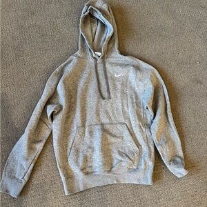 Nike Men's Light Gray Hoodie Sweatshirt - Size Small